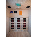 Sunray Saunas Burlington 2-Person Outdoor Infrared Sauna with Bluetooth Speakers and Canadian Hemlock Construction