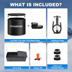 AS ColdPlunge XL Inflatable Ice Bath Tub for Cold Plunge, 120 Gallon Portable Plunge with Insulated Lid and Step Stool
