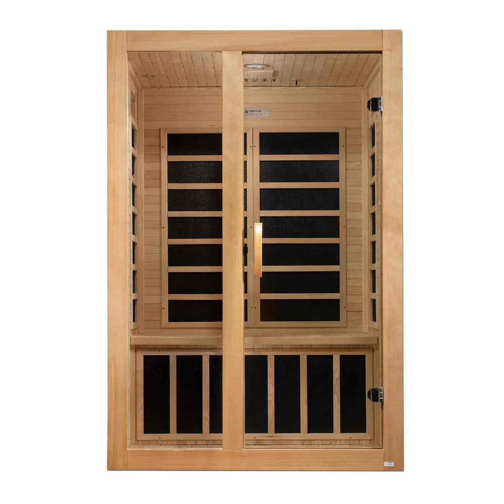 Dynamic Saunas Santiago 2-Person FAR Infrared Sauna with Canadian Hemlock Wood for Indoor Use