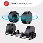 Nuobell Adjustable Dumbbells Pair 5-80 lb for Home Gym Strength Training, Twist Handle Weight Adjustment