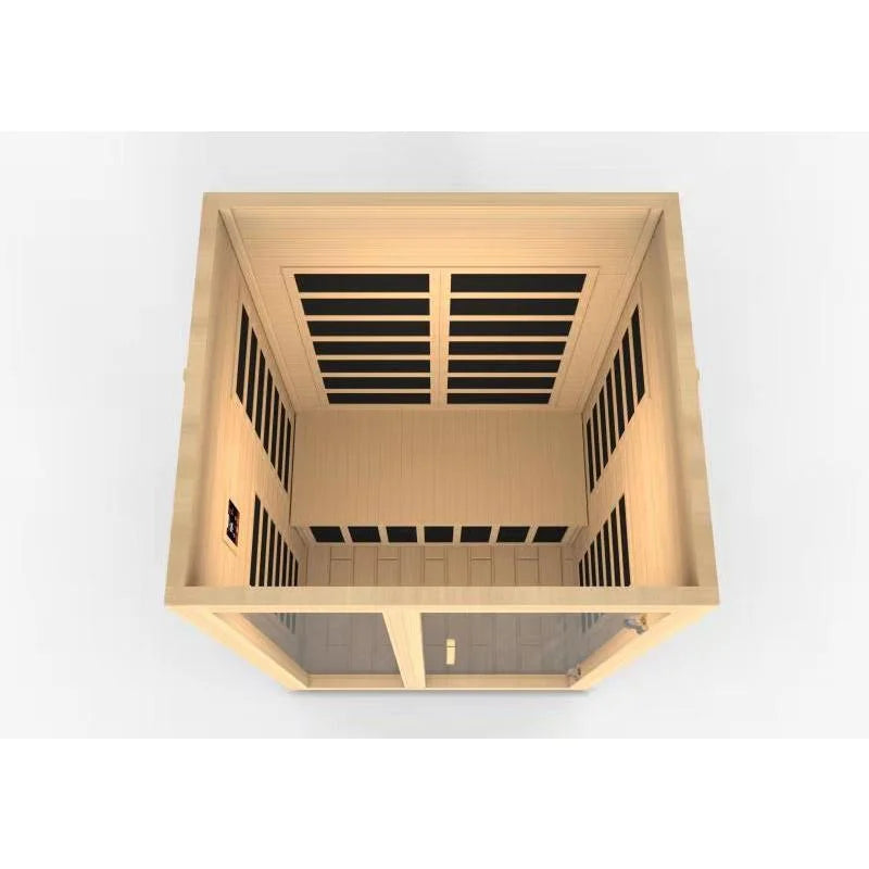 Dynamic Saunas Santiago 2-Person FAR Infrared Sauna with Canadian Hemlock Wood for Indoor Use