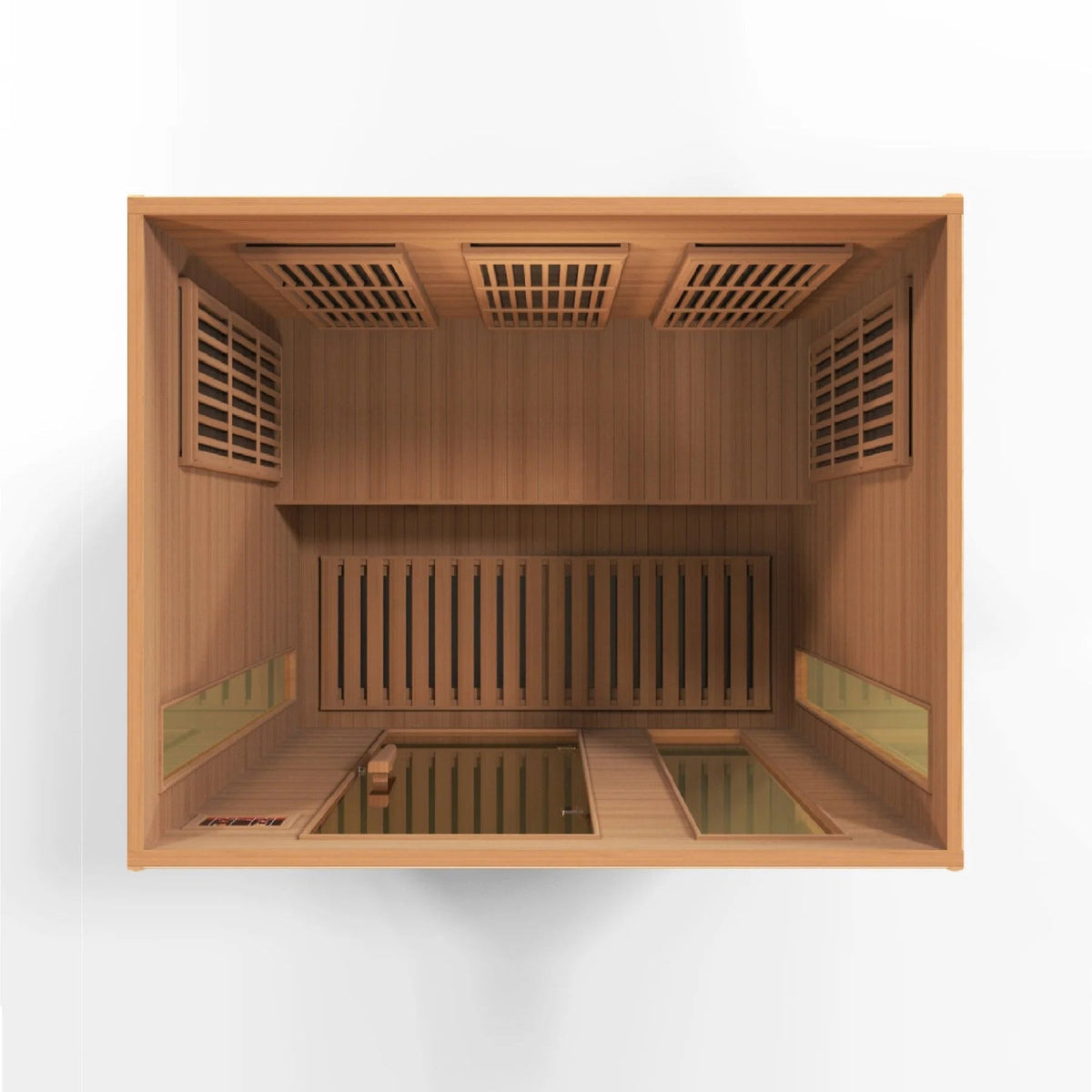 Maxxus 3-Person FAR Infrared Sauna with Carbon Heaters, Canadian Hemlock Wood, Indoor Use