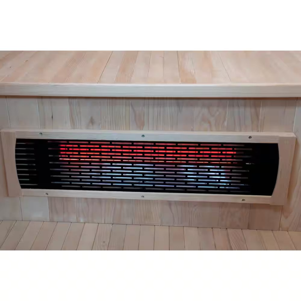 Sunray Saunas Burlington 2-Person Outdoor Infrared Sauna with Bluetooth Speakers and Canadian Hemlock Construction