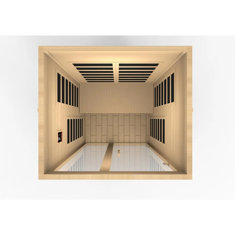 Dynamic Saunas Santiago 2-Person FAR Infrared Sauna with Canadian Hemlock Wood for Indoor Use