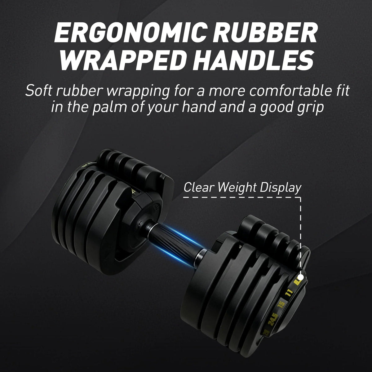 RitKeep Adjustable Dumbbell Pair for Home Gym Strength Training, 15 Weight Levels, 65 lb or 95 lb Options