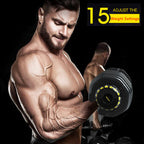 RitKeep Adjustable Dumbbell Pair for Home Gym Strength Training, 15 Weight Levels, 65 lb or 95 lb Options