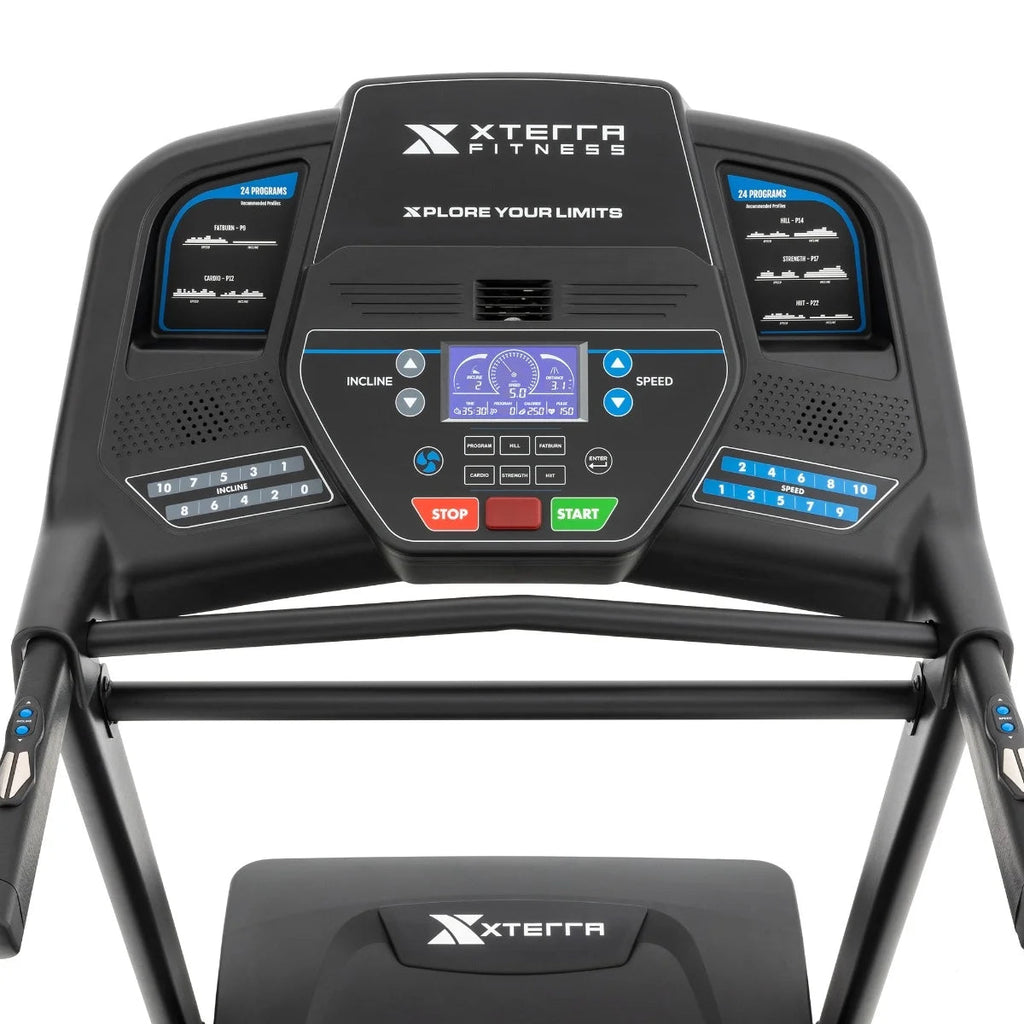 XTERRA Electric Folding Treadmill with Bluetooth, 12 Incline Levels, 20 x 60 Running Surface, 350 lb Capacity