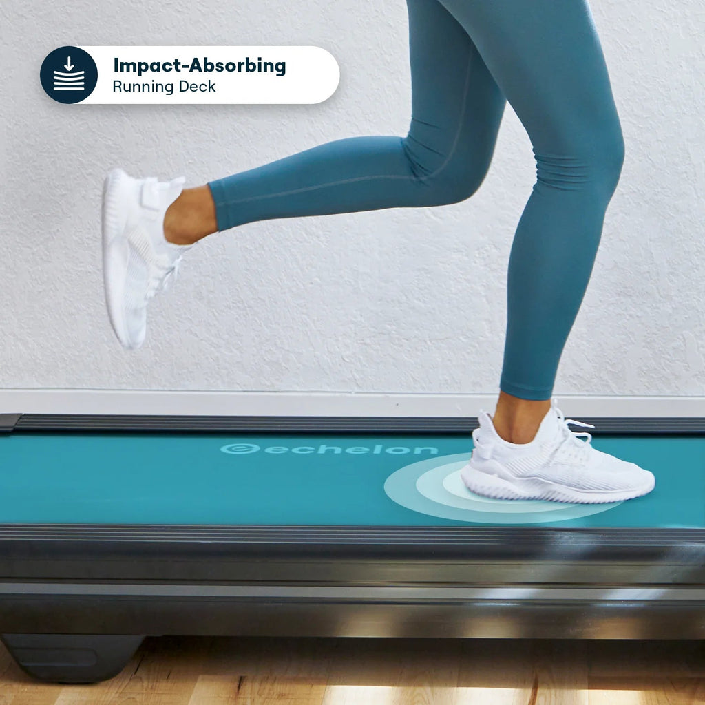Echelon Stride-6 Fold-Flat Treadmill with Auto-Fold, Bluetooth Console, 12.5 MPH Speed, and Adjustable Incline