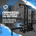 SFE Commercial Lat Pulldown & Low Row Combo with 250lb Weight Stack