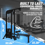 SFE Commercial Lat Pulldown & Low Row Combo with 250lb Weight Stack