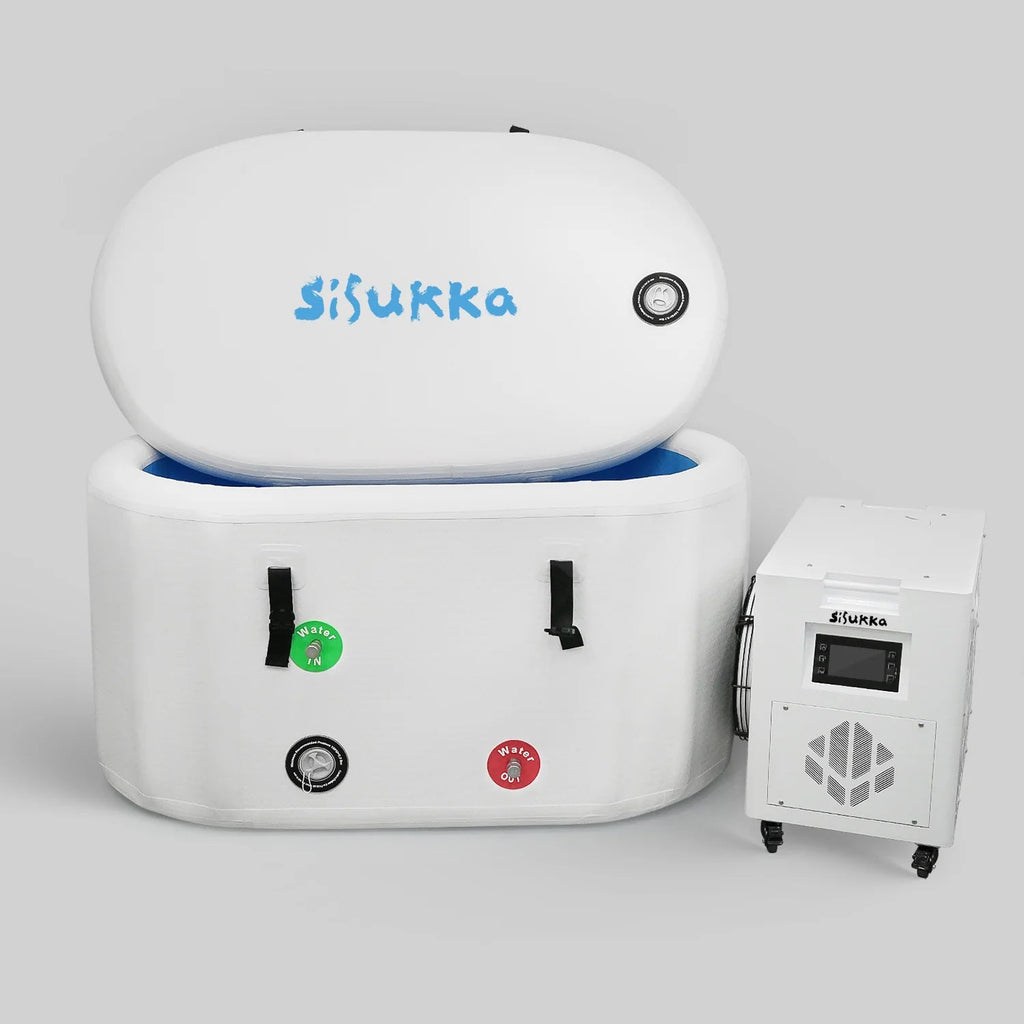 Sisukka Inflatable Cold Plunge Tub with Cooling Unit for Home and Outdoor Use