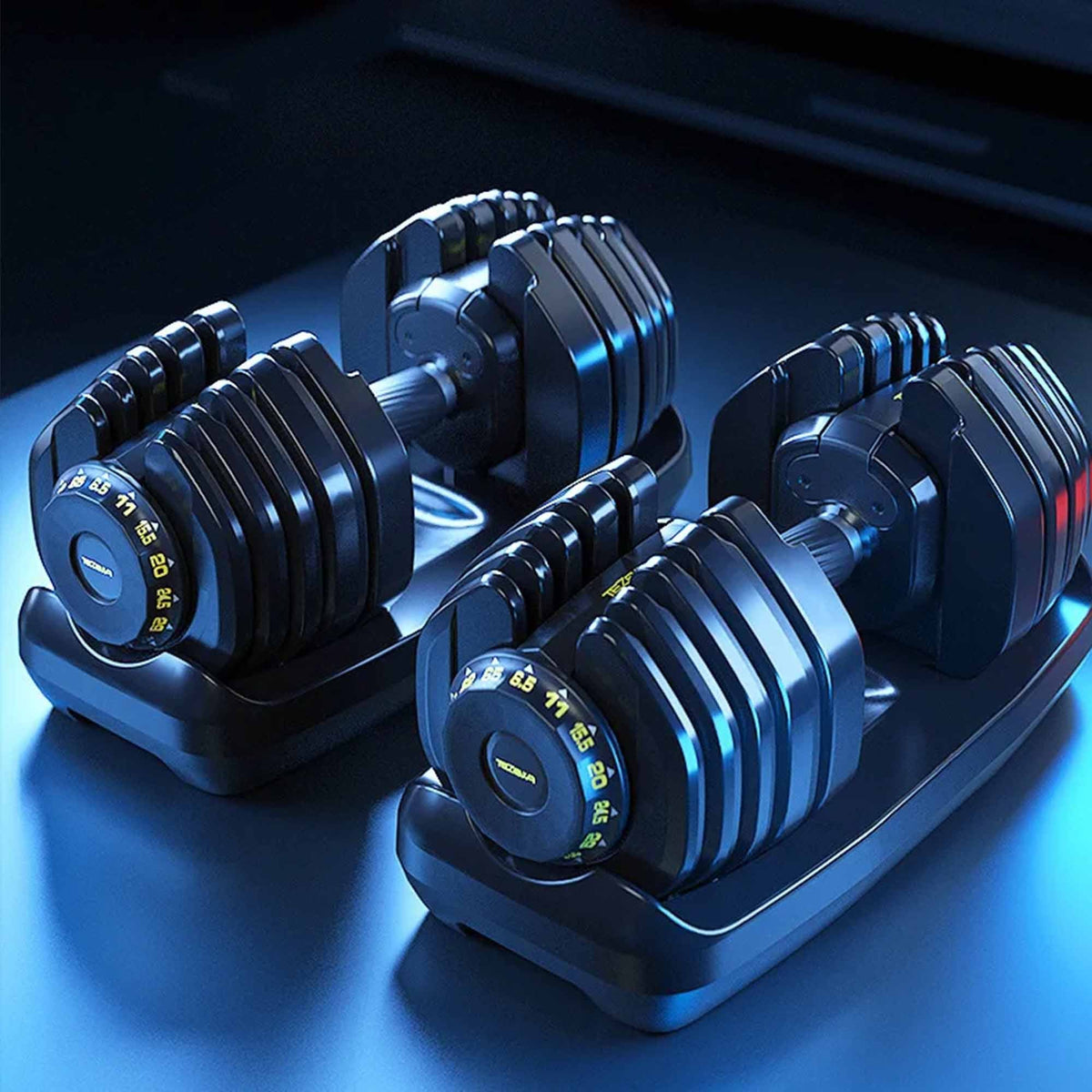 RitKeep Adjustable Dumbbell Pair for Home Gym Strength Training, 15 Weight Levels, 65 lb or 95 lb Options