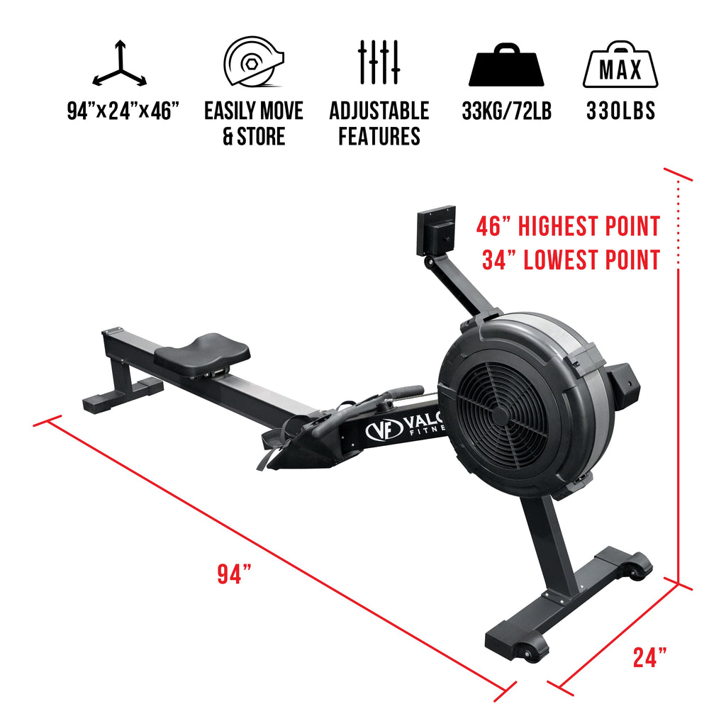 Valor Fitness AR-V3 Air Rowing Machine
