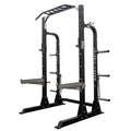 Valor Fitness BD-58 Heavy-Duty Half Rack with Integrated Plate Storage & Multi-Grip Pull-Up Station