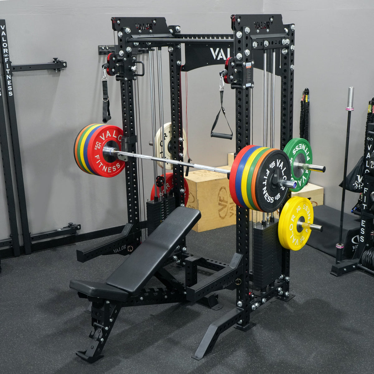 Valor Fitness BD-81 Selectorized All-In-One Power Rack & Functional Trainer