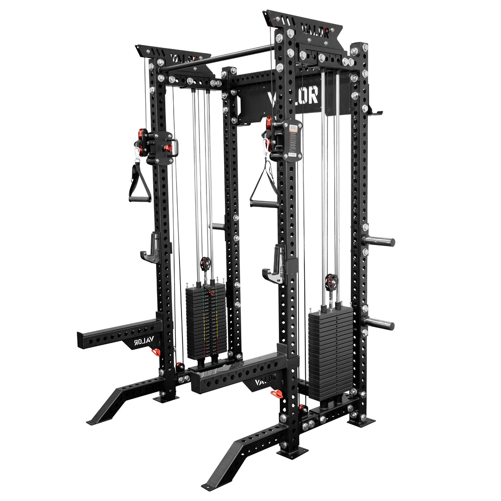 Valor Fitness BD-81 Selectorized All-In-One Power Rack & Functional Trainer