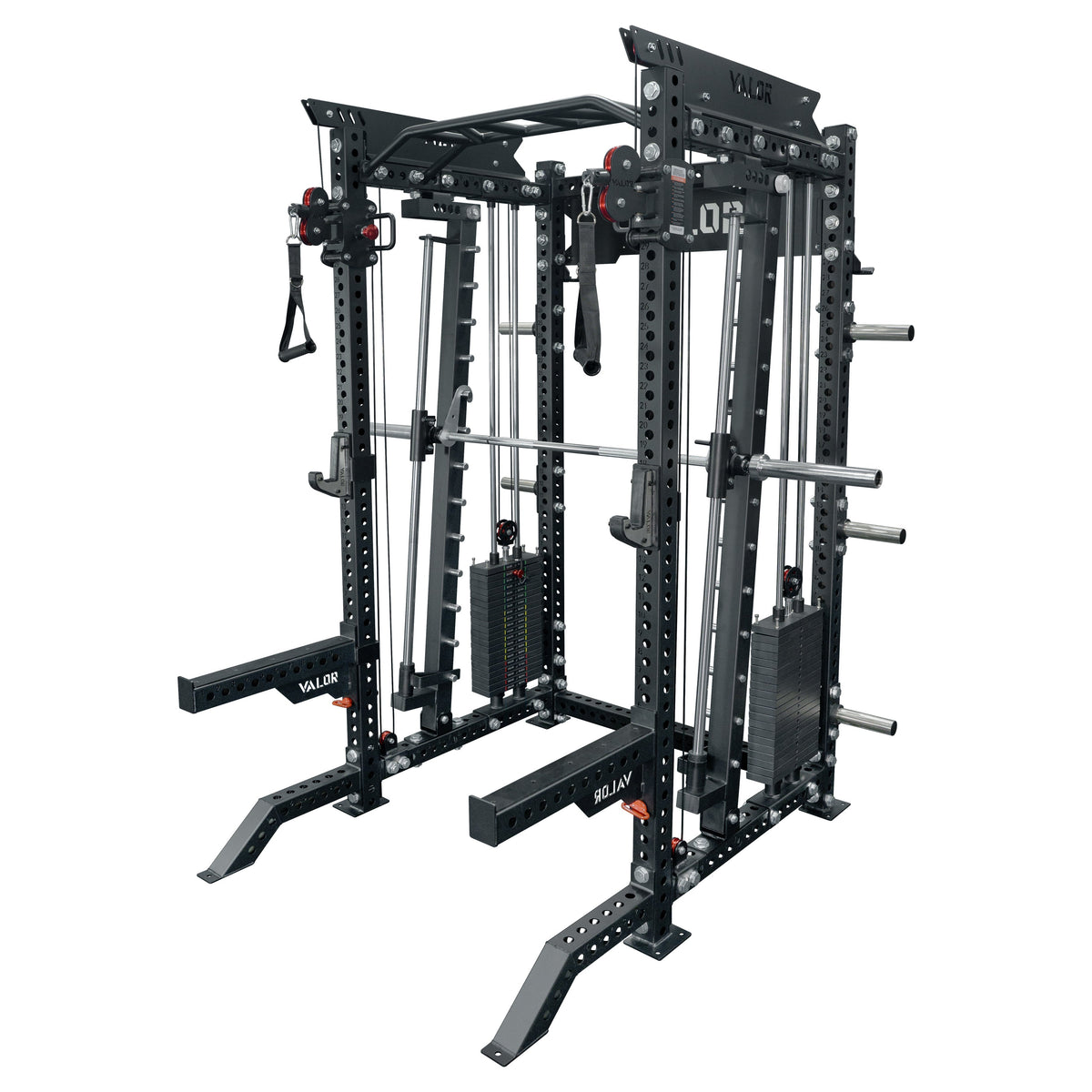 Valor Fitness BD-82 Selectorized All-In-One Smith Machine, Power Rack & Functional Trainer