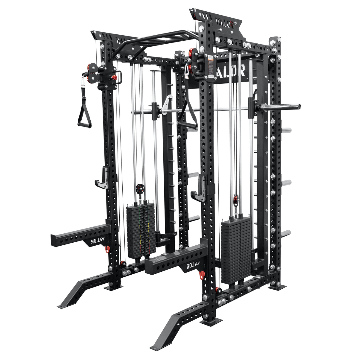 Valor Fitness BD-82 Selectorized All-In-One Smith Machine, Power Rack & Functional Trainer