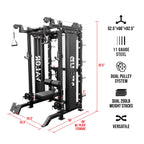 Valor Fitness BD-83 Selectorized All-in-One Power Rack & Functional Trainer