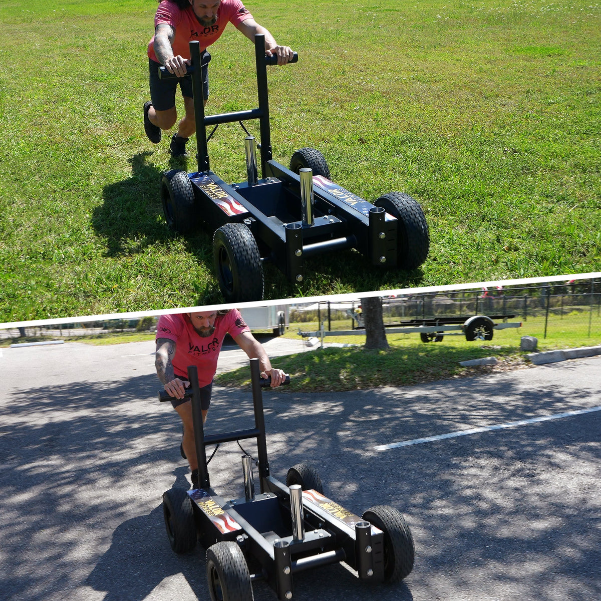 Valor Fitness ES-W2 All-Terrain Wheeled Push/Pull Sled