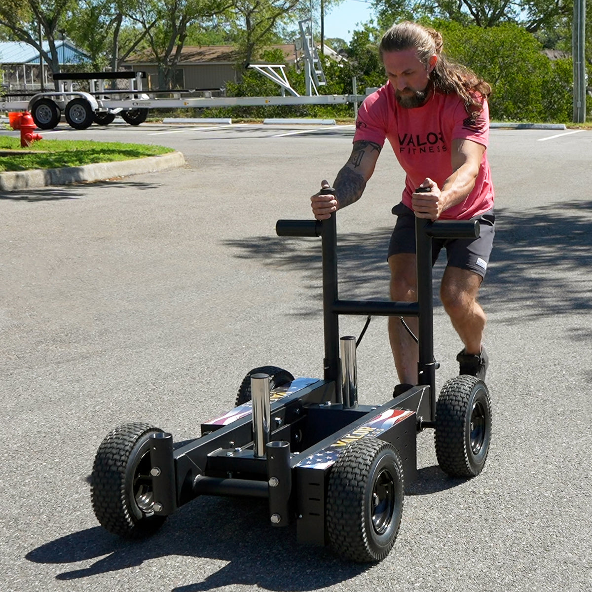 Valor Fitness ES-W2 All-Terrain Wheeled Push/Pull Sled