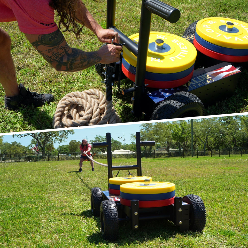 Valor Fitness ES-W2 All-Terrain Wheeled Push/Pull Sled