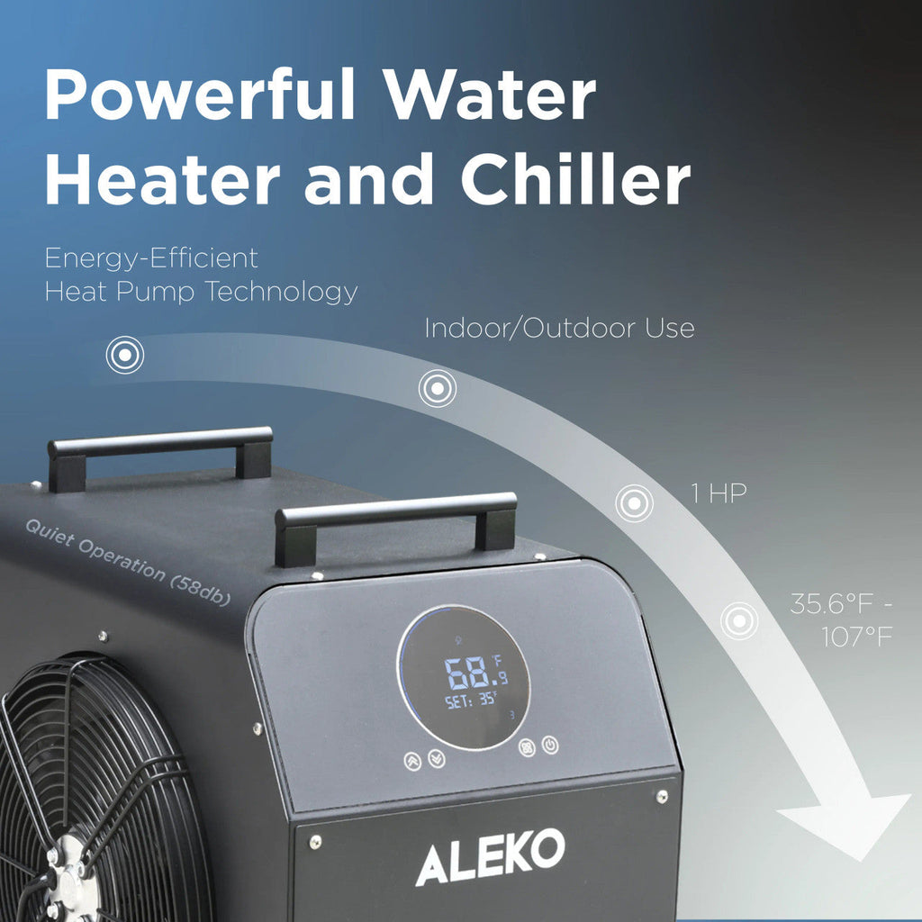 ALEKO Arctica Inflatable Cold Plunge & 1 HP Chiller/Heater Kit