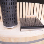 ALEKO Round Pine Wood-Fired Hot Tub & Cold Plunge Tub with Internal Stove
