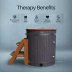 ALEKO Outdoor Wooden Ice Bath & Cold Plunge Tub