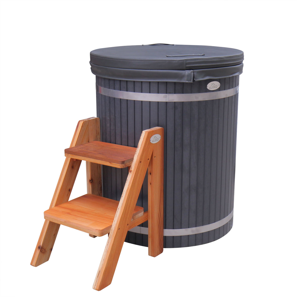Aleko 1-Person Cold Plunge Tub, 118 Gallon Hard-Sided Outdoor Ice Bath