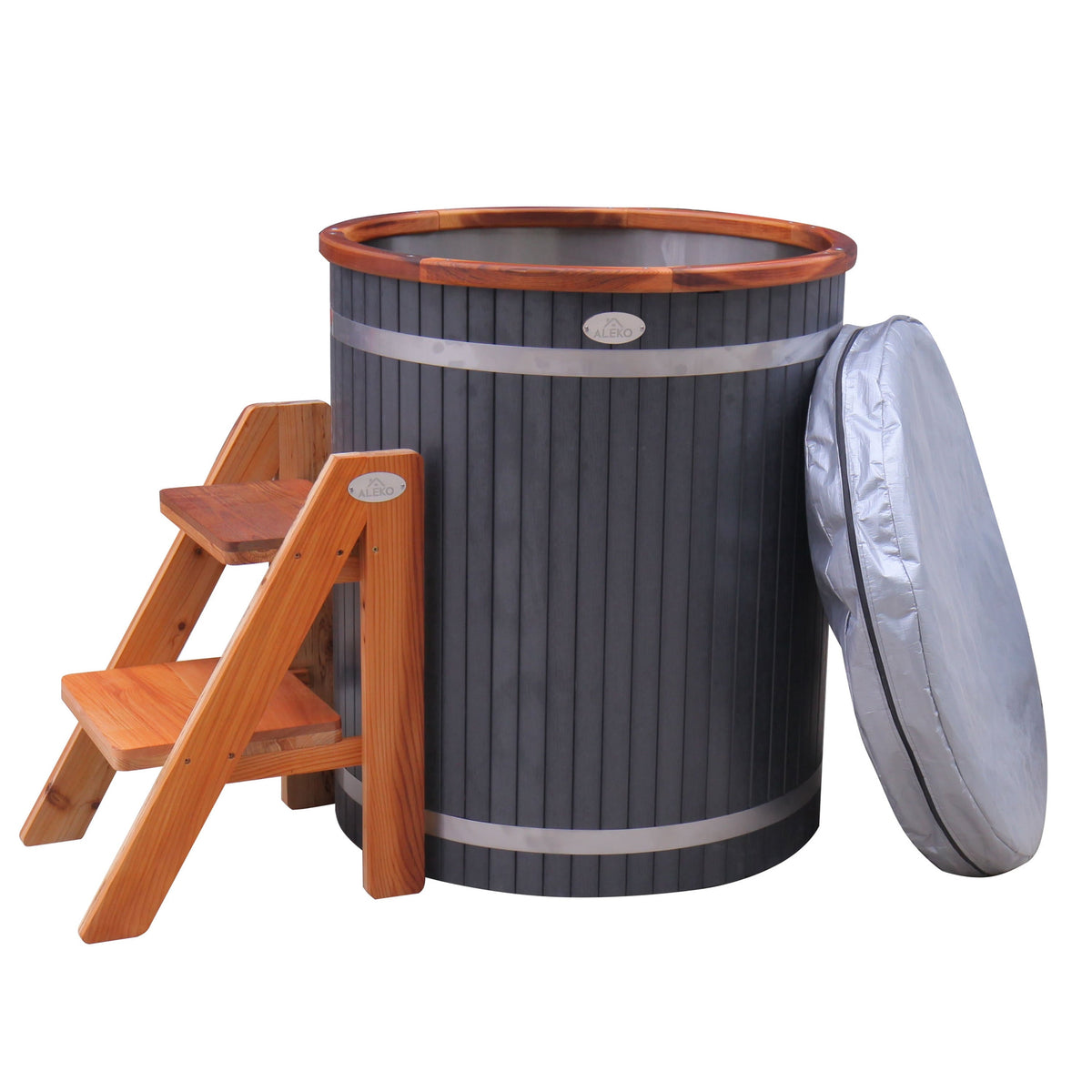 Aleko 1-Person Cold Plunge Tub, 118 Gallon Hard-Sided Outdoor Ice Bath