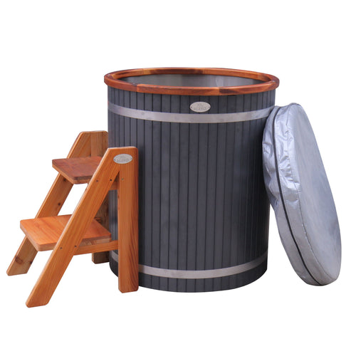 Aleko 1-Person Cold Plunge Tub, 118 Gallon Hard-Sided Outdoor Ice Bath