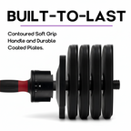 Core Home Fitness Adjustable Dumbbell Set 5-50 lb Pair for Home Gym Strength Training with Twist Handle Adjustment