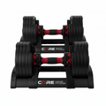 Core Home Fitness Adjustable Dumbbell Set 5-50 lb Pair for Home Gym Strength Training with Twist Handle Adjustment