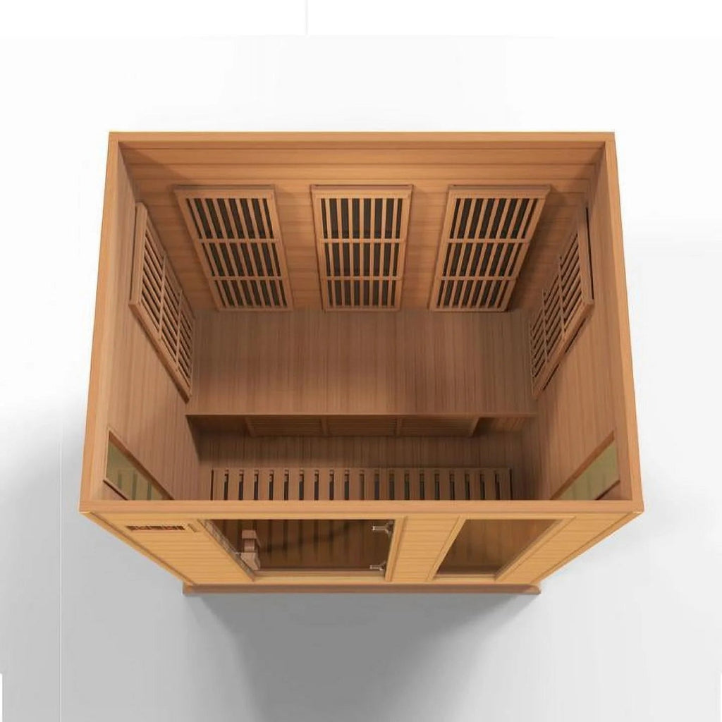 Maxxus 3-Person FAR Infrared Sauna with Carbon Heaters, Canadian Hemlock Wood, Indoor Use