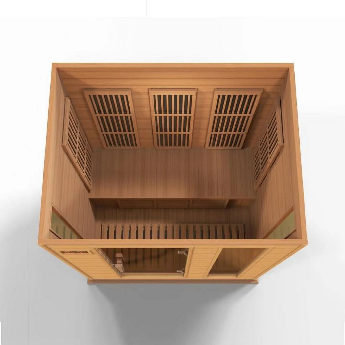 Maxxus 3-Person FAR Infrared Sauna with Carbon Heaters, Canadian Hemlock Wood, Indoor Use