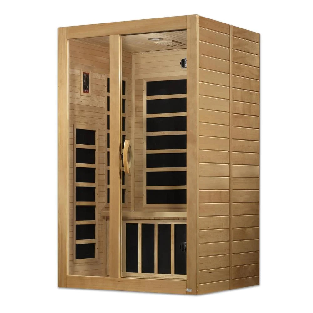 Dynamic Saunas Santiago 2-Person FAR Infrared Sauna with Canadian Hemlock Wood for Indoor Use