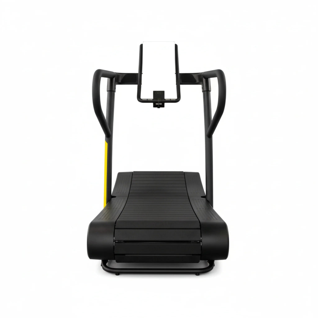 IN10CT Manual Curved Exercise Treadmill with 10 Magnetic Resistance Levels, 400 lb Capacity, Black and Yellow