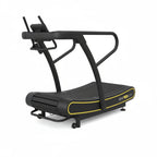 IN10CT Manual Curved Exercise Treadmill with 10 Magnetic Resistance Levels, 400 lb Capacity, Black and Yellow