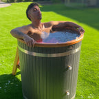 Aleko 1-Person Cold Plunge Tub, 118 Gallon Hard-Sided Outdoor Ice Bath