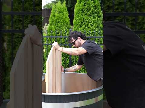 ALEKO Round Stainless Steel Hot Tub & Cold Plunge Tub with External Wood-Fired Heater