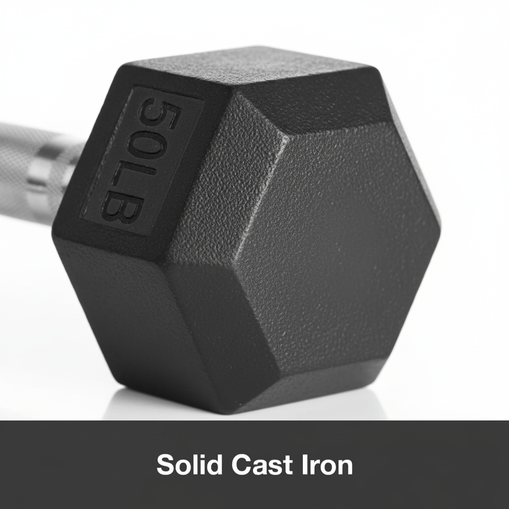 Lyan Hans 550 lb Hex Dumbbell Set with 10 Pairs (5-50 lb) for Home Gym Strength Training