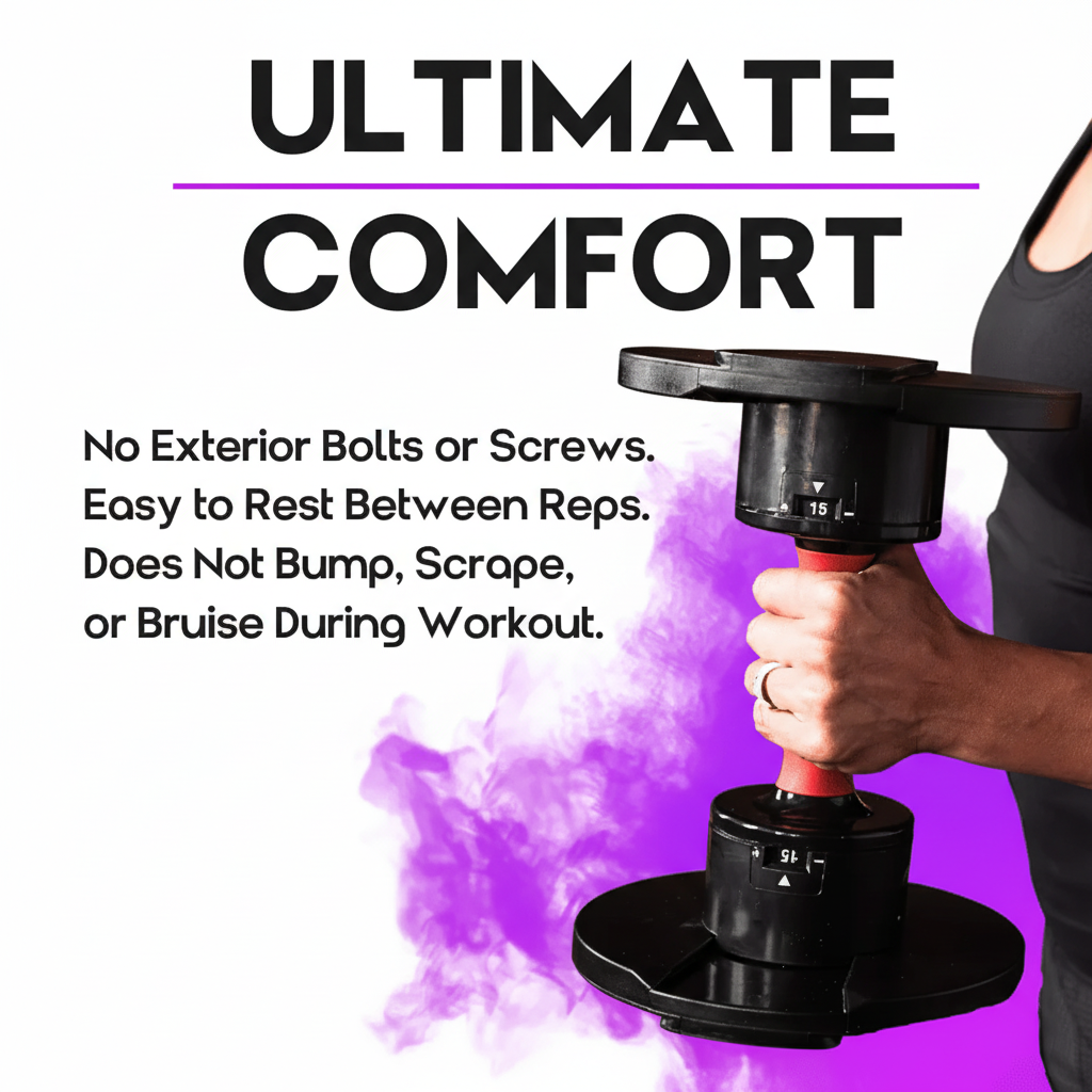 Core Home Fitness Adjustable Dumbbell Set 5-50 lb Pair for Home Gym Strength Training with Twist Handle Adjustment